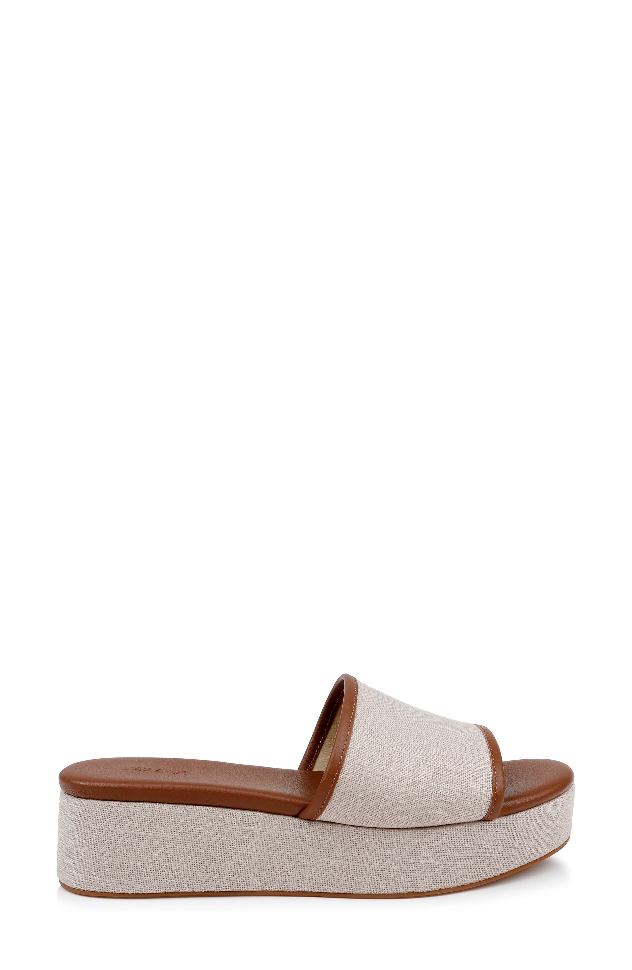 L'AGENCE Inaya Platform Sandal in Natural Linen at Nordstrom - 3