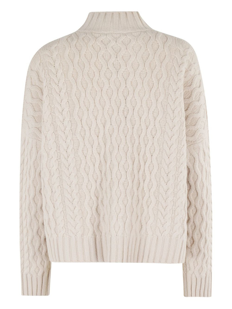 WEEKEND Max Mara cable-knit high-neck sweater outlook