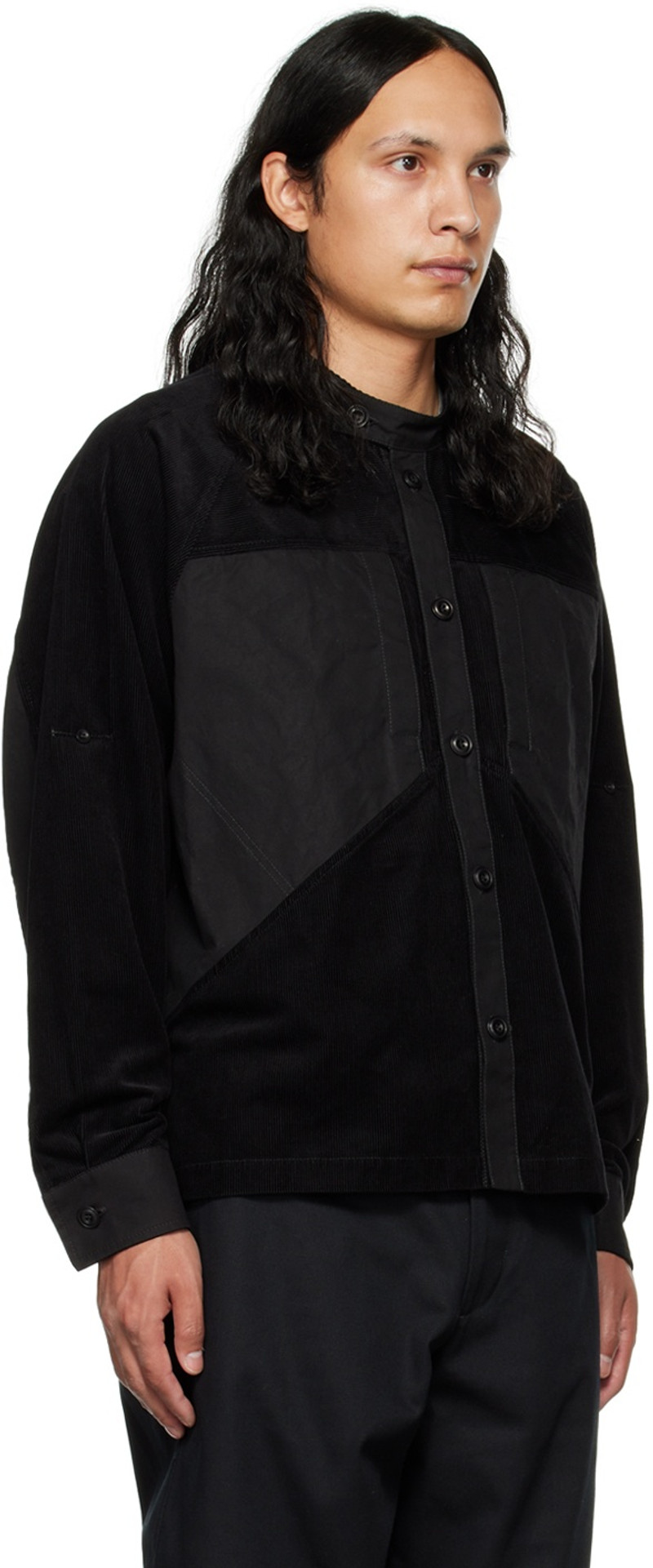 NICHOLAS DALEY Black Biker Shirt outlook