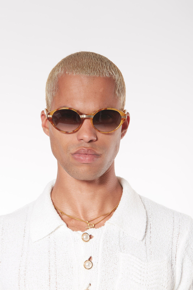 Gold & Brown Cannes Sunglasses | Casablanca Paris 3