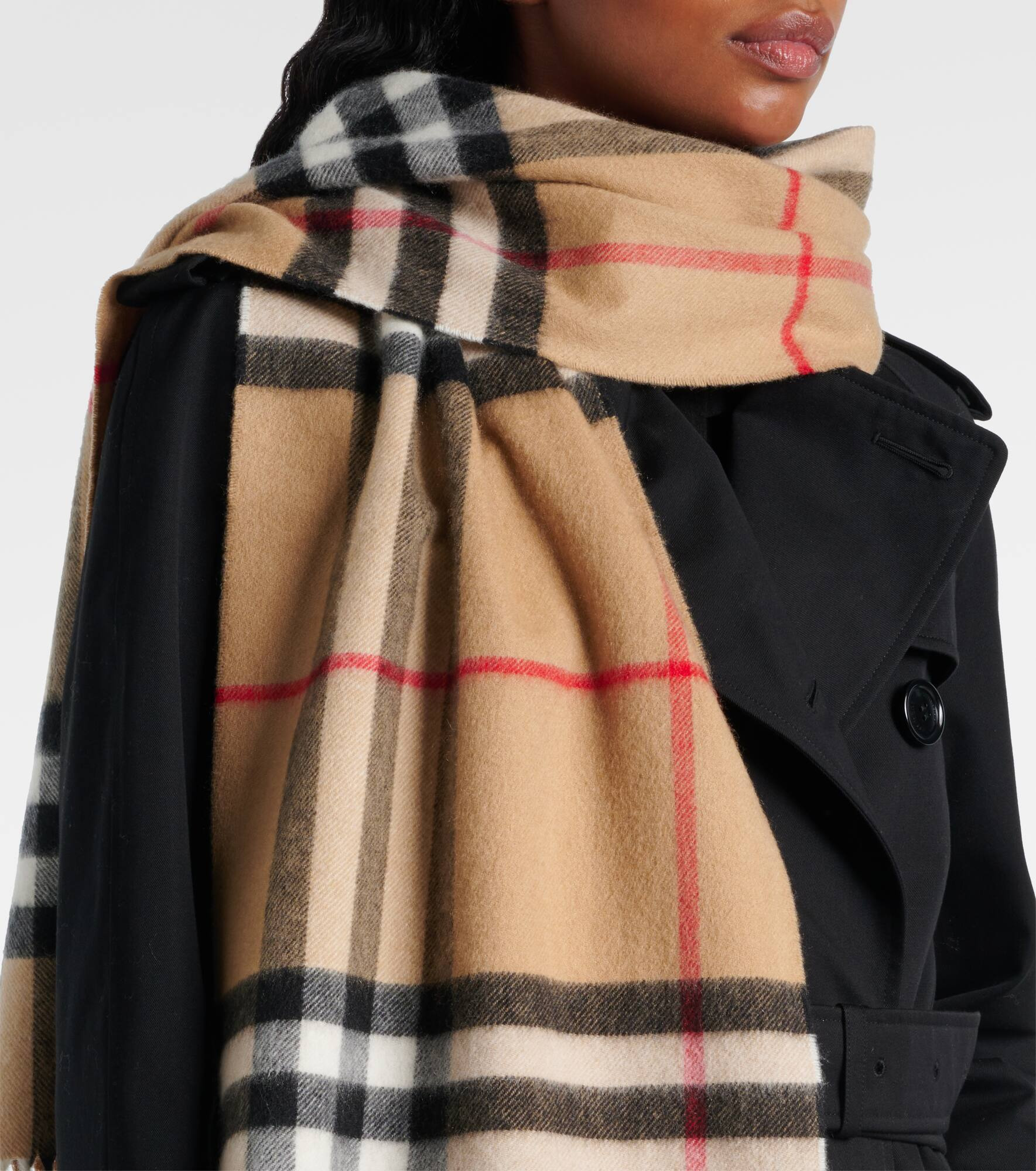Burberry Check cashmere scarf - 3