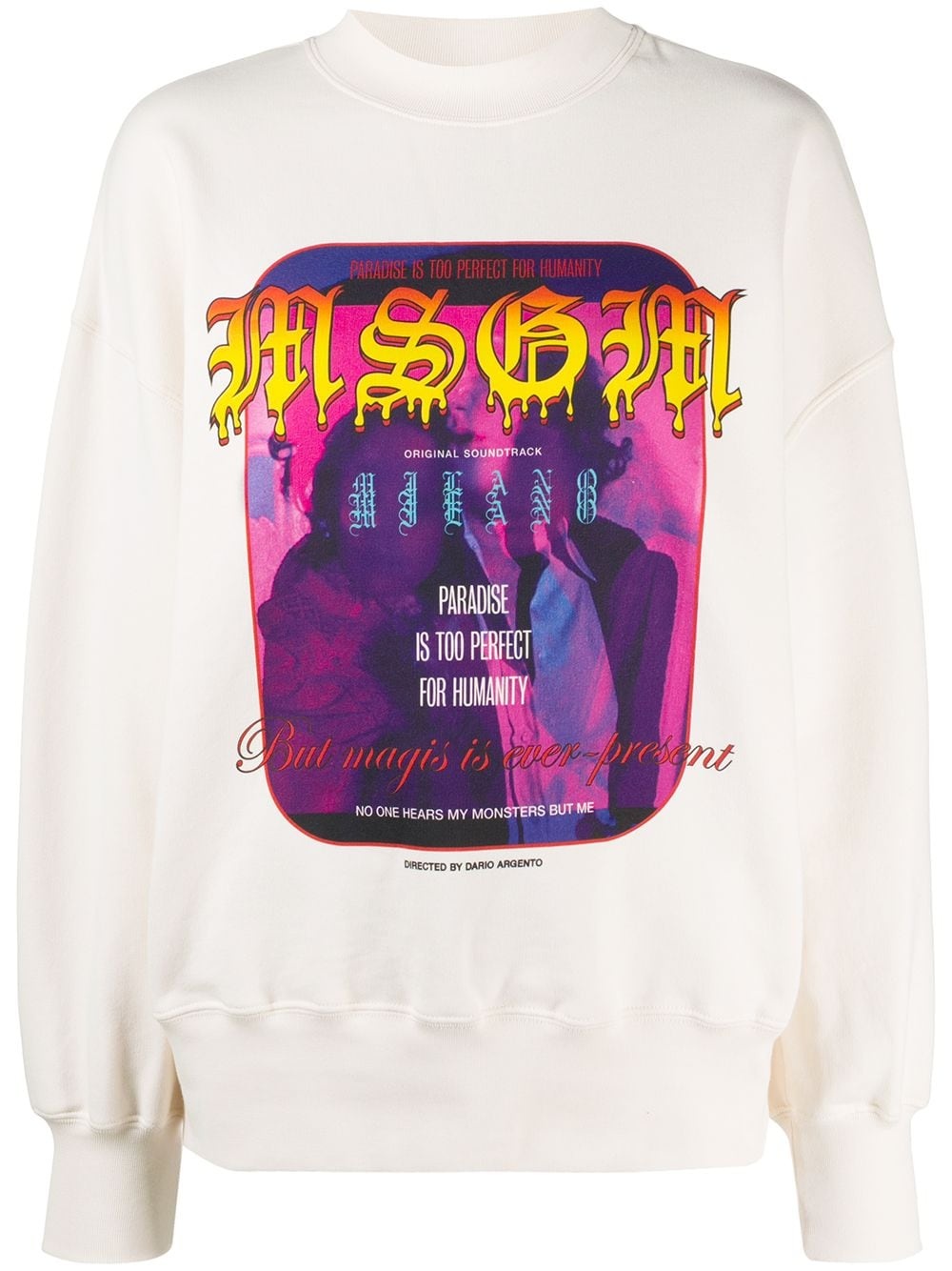 graphic-print logo sweatshirt - 1