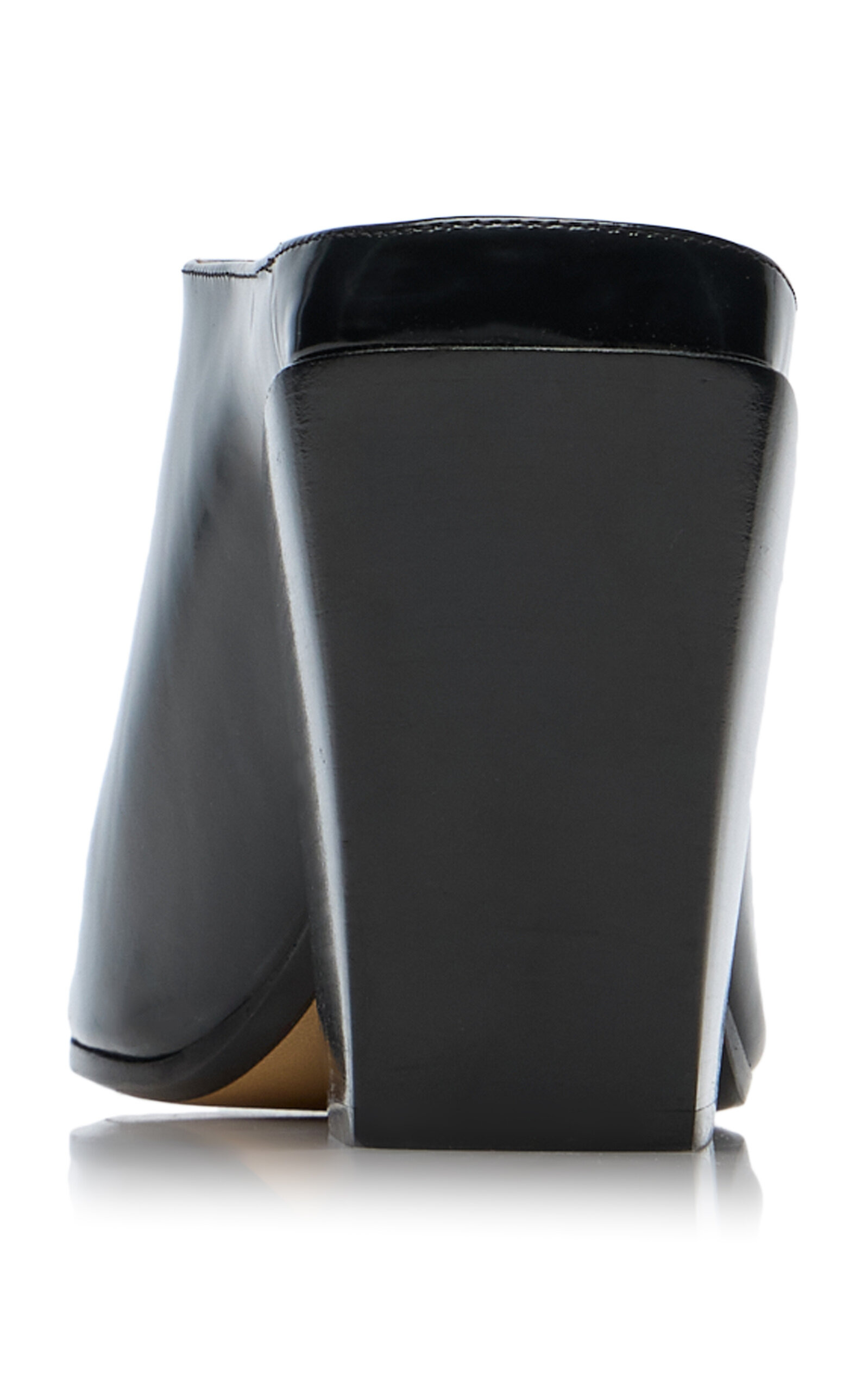 Leather Mule Pumps black - 4