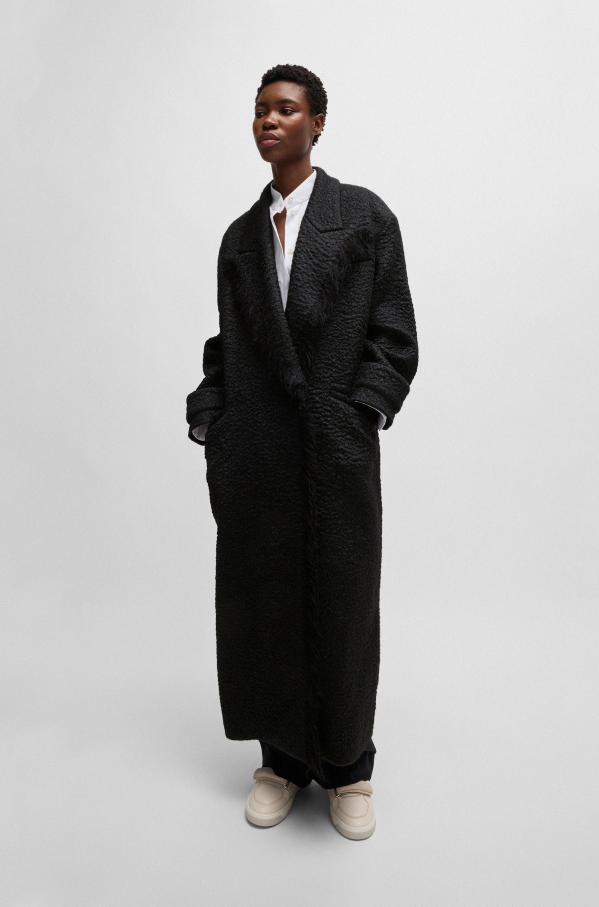 NAOMI X BOSS OVERSIZE-FIT COAT IN WOOL - 2