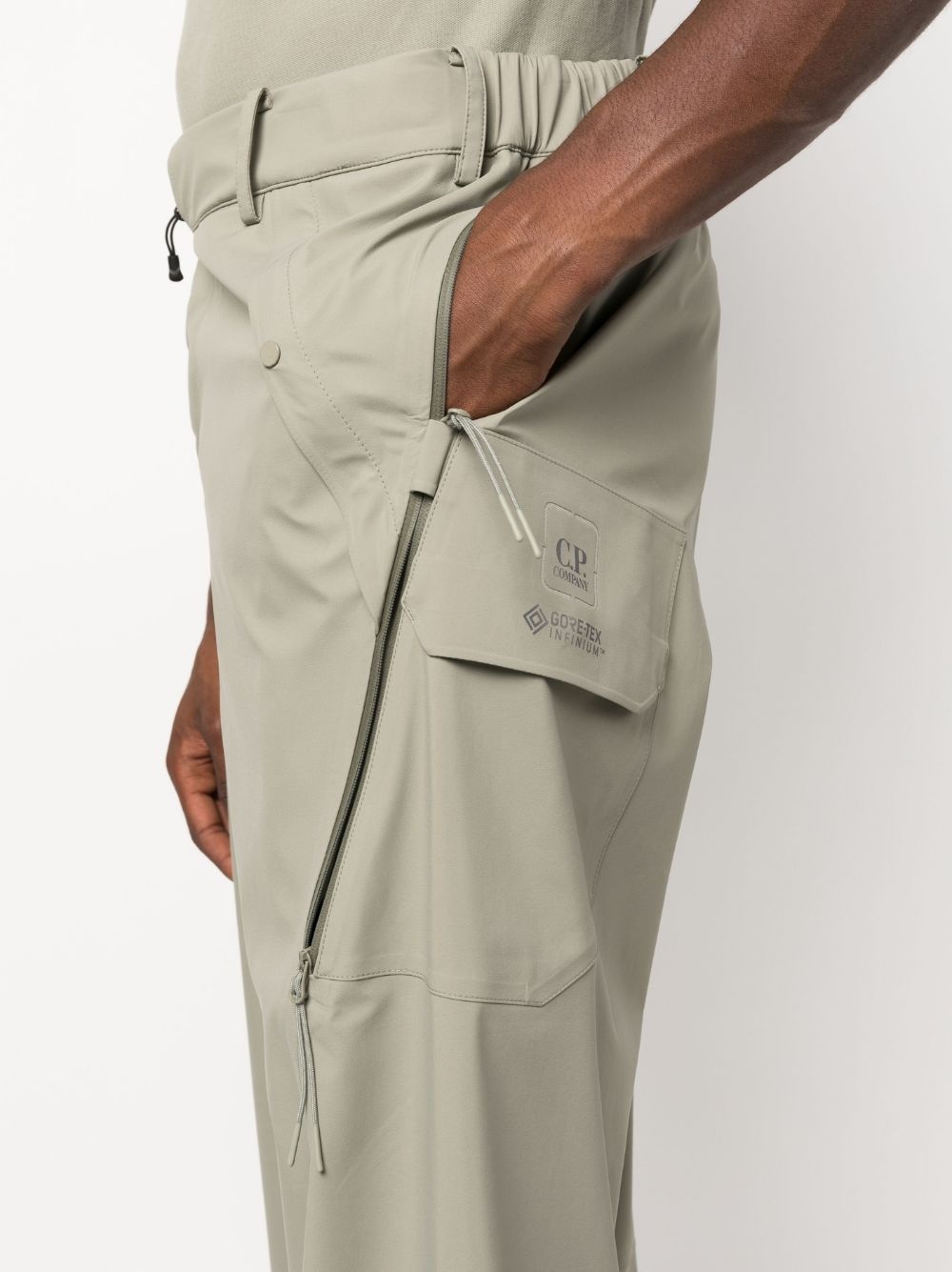 logo-patch belted wide-leg trousers - 5