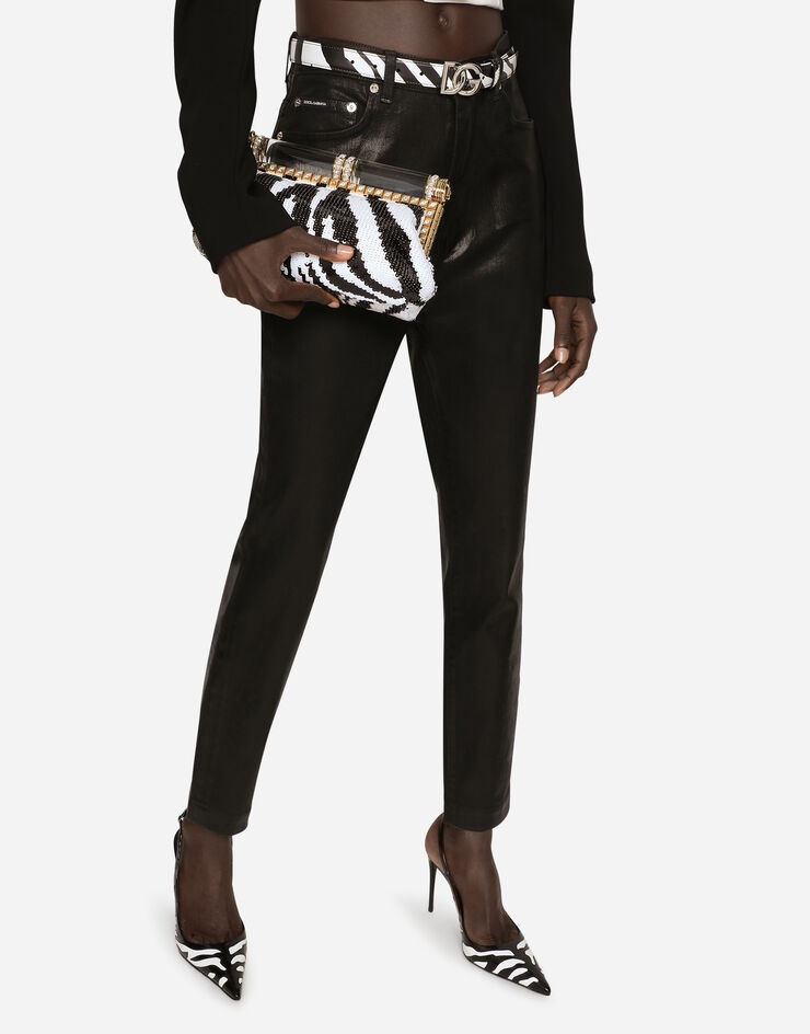 Sequined zebra-design bag - 2