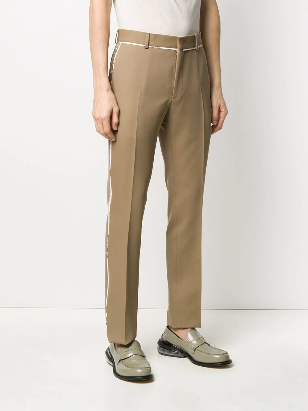 contrast trims trousers - 3