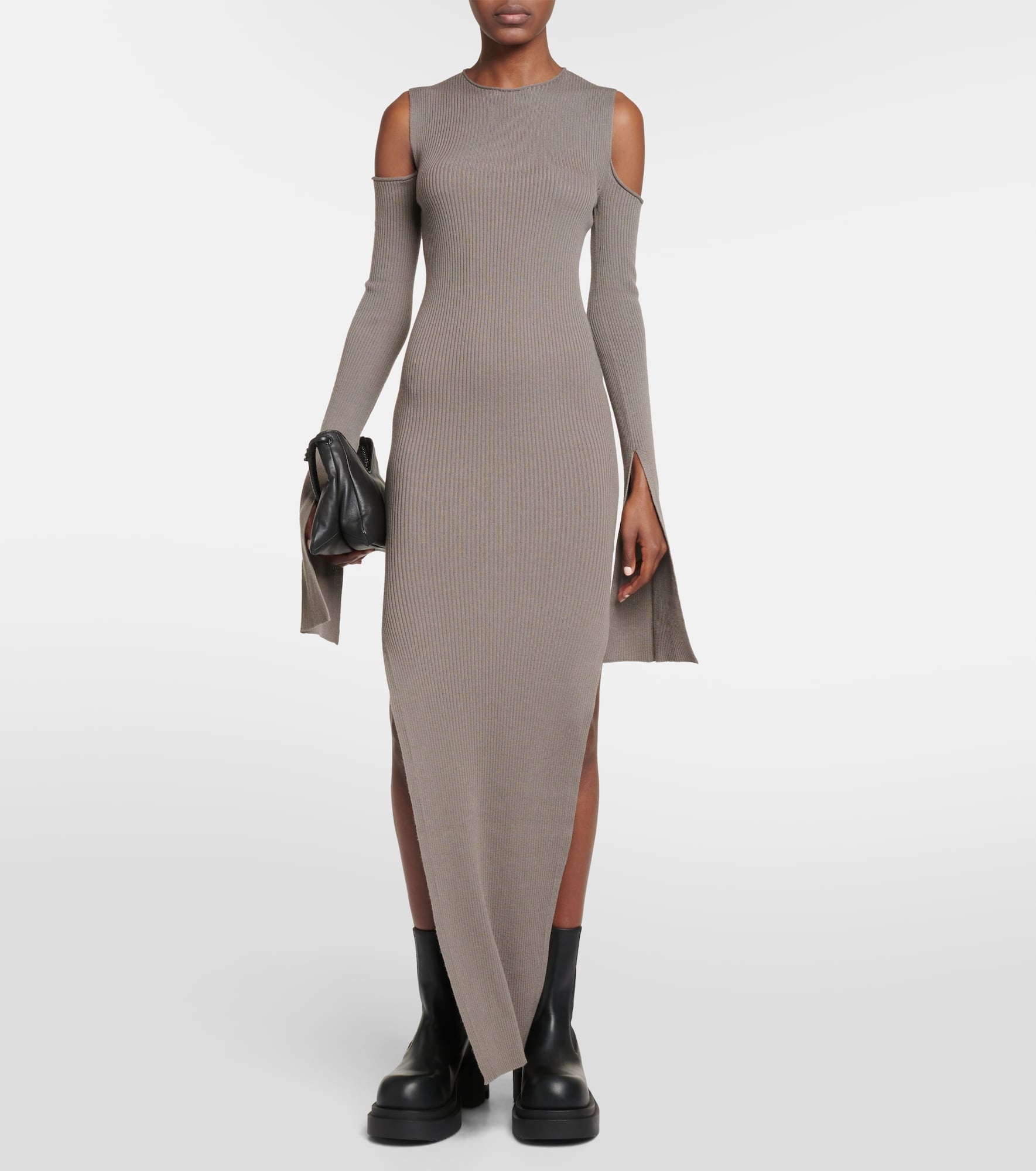 Cutout wool maxi dress - 2