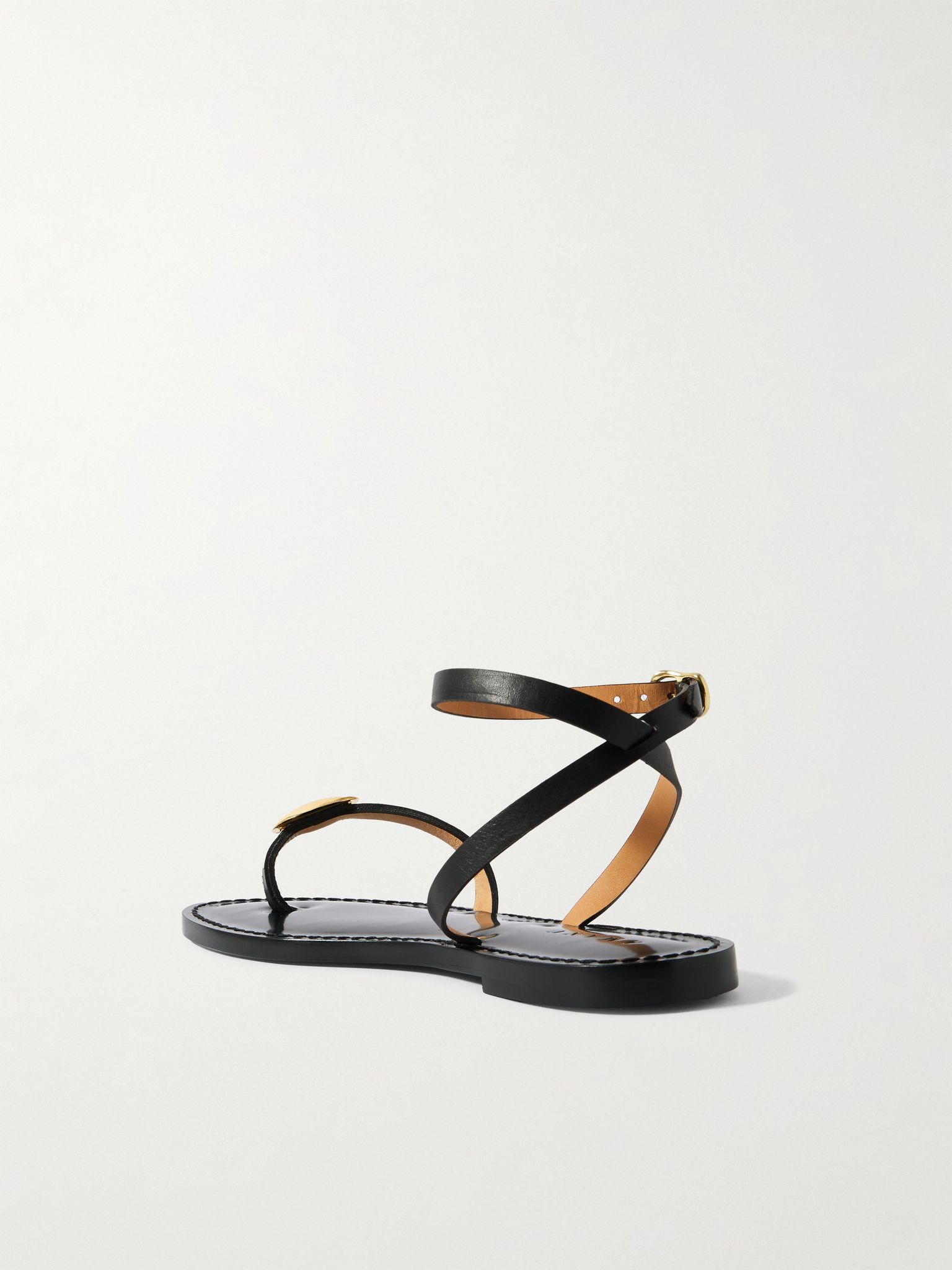 The Senegal embellished leather sandals Black - 3