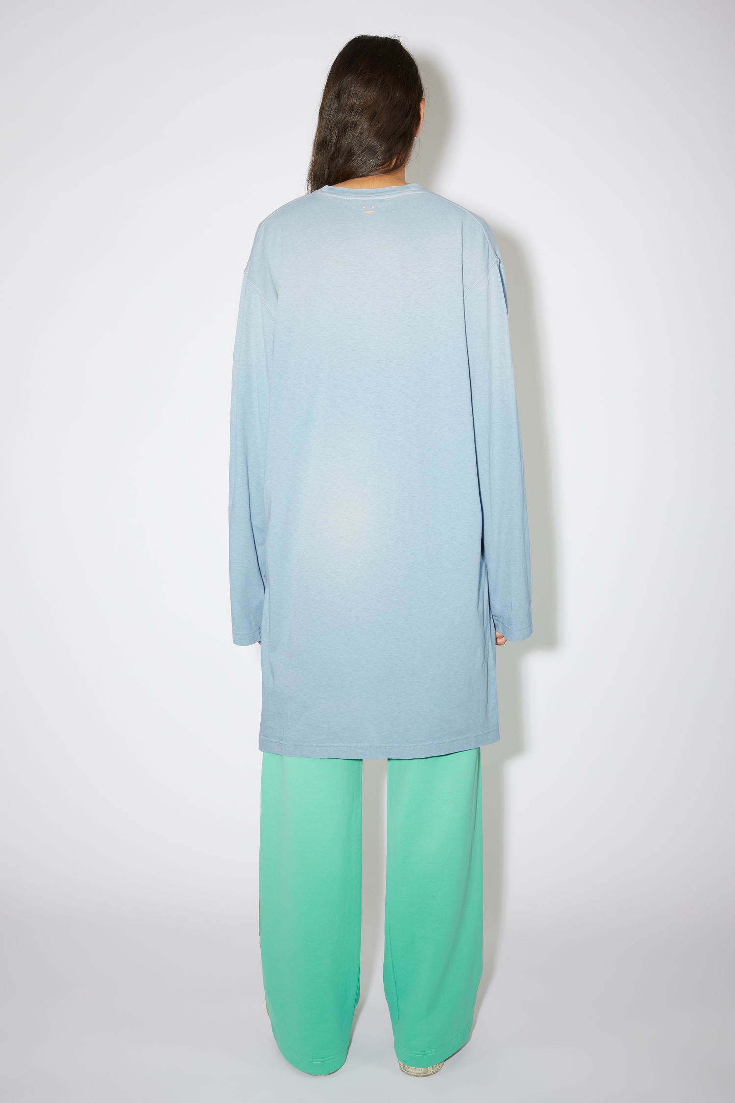Jersey shirt dress - Dusty blue - 3