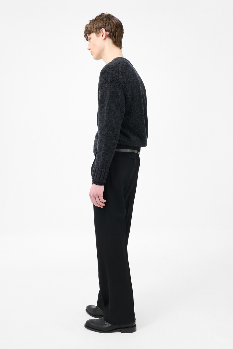 Slack Trouser Coarse Black Gabardine 4