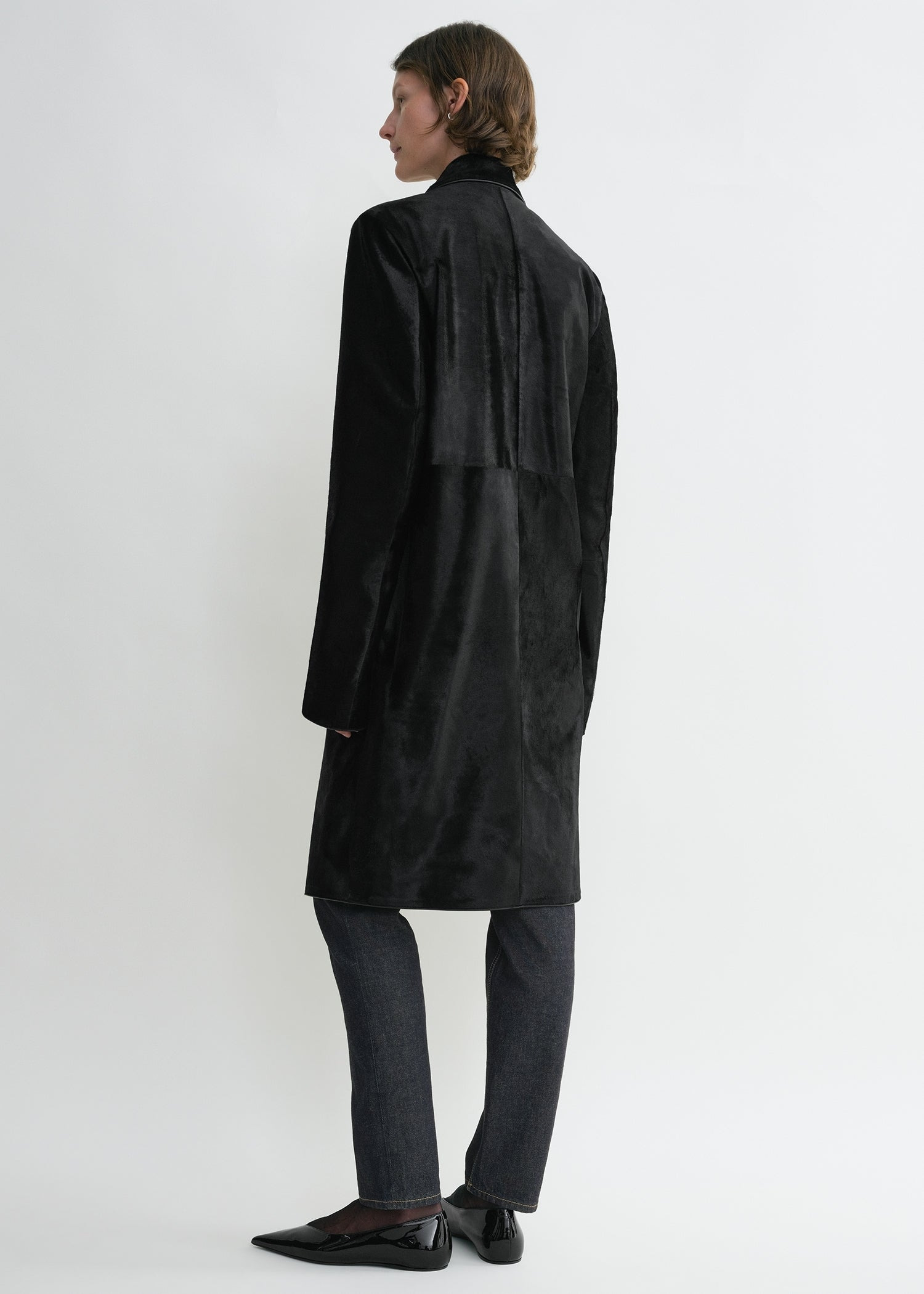 Pony hair coat black - 4