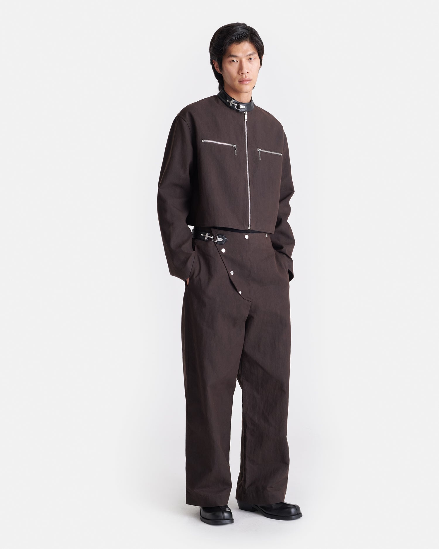 Cropped Wax Cotton Jacket - 4