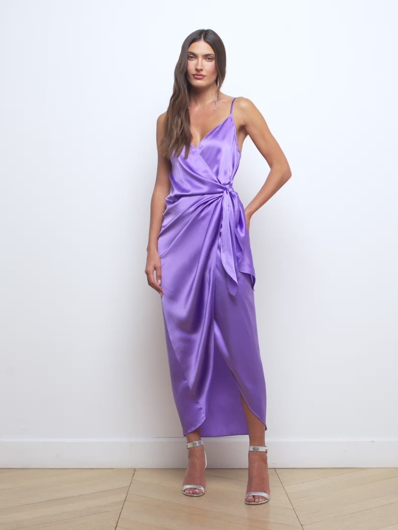 Amilia Silk Wrap Dress - 3