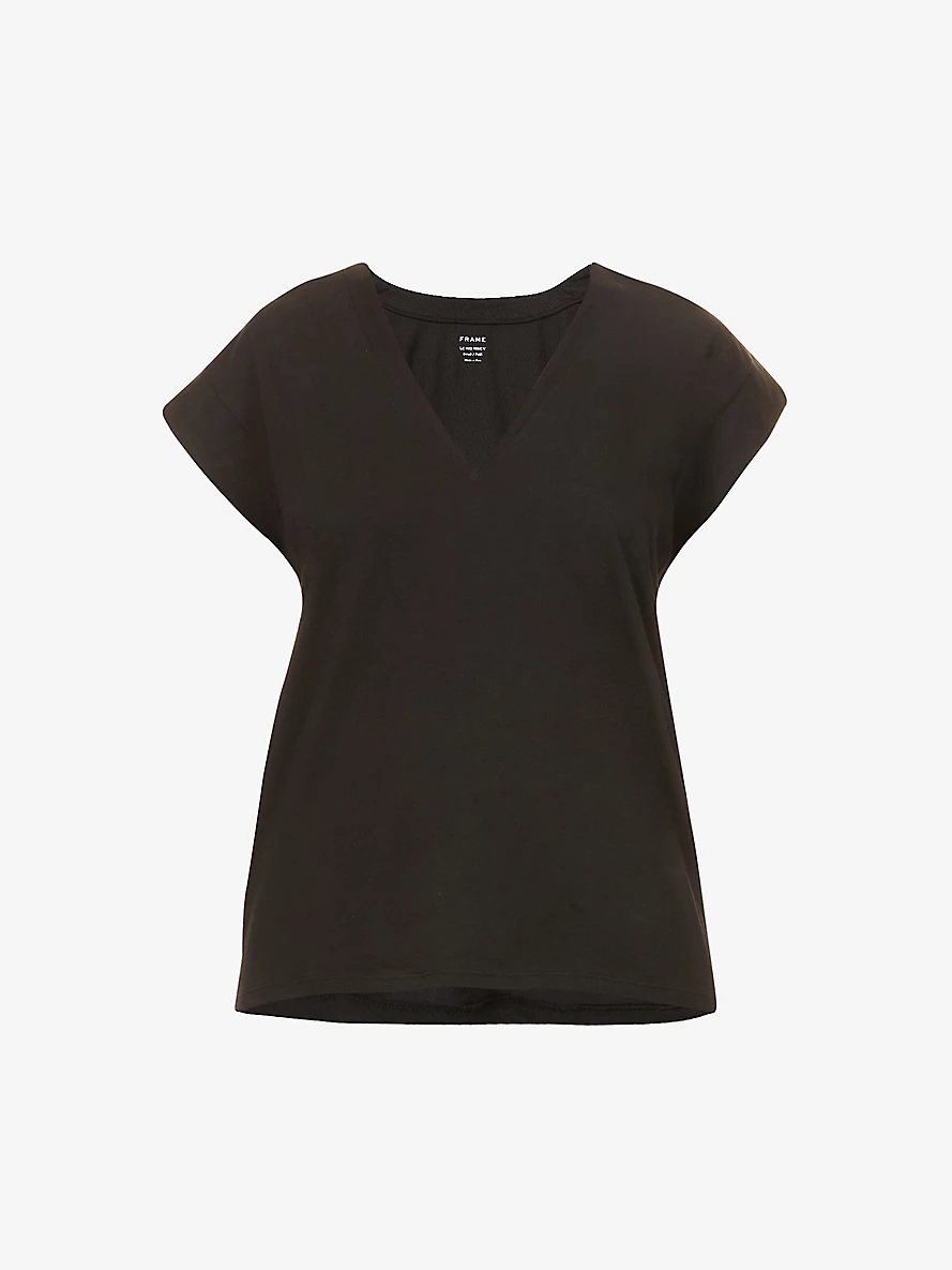 Le Mid Rise V-neck organic cotton T-shirt - 1