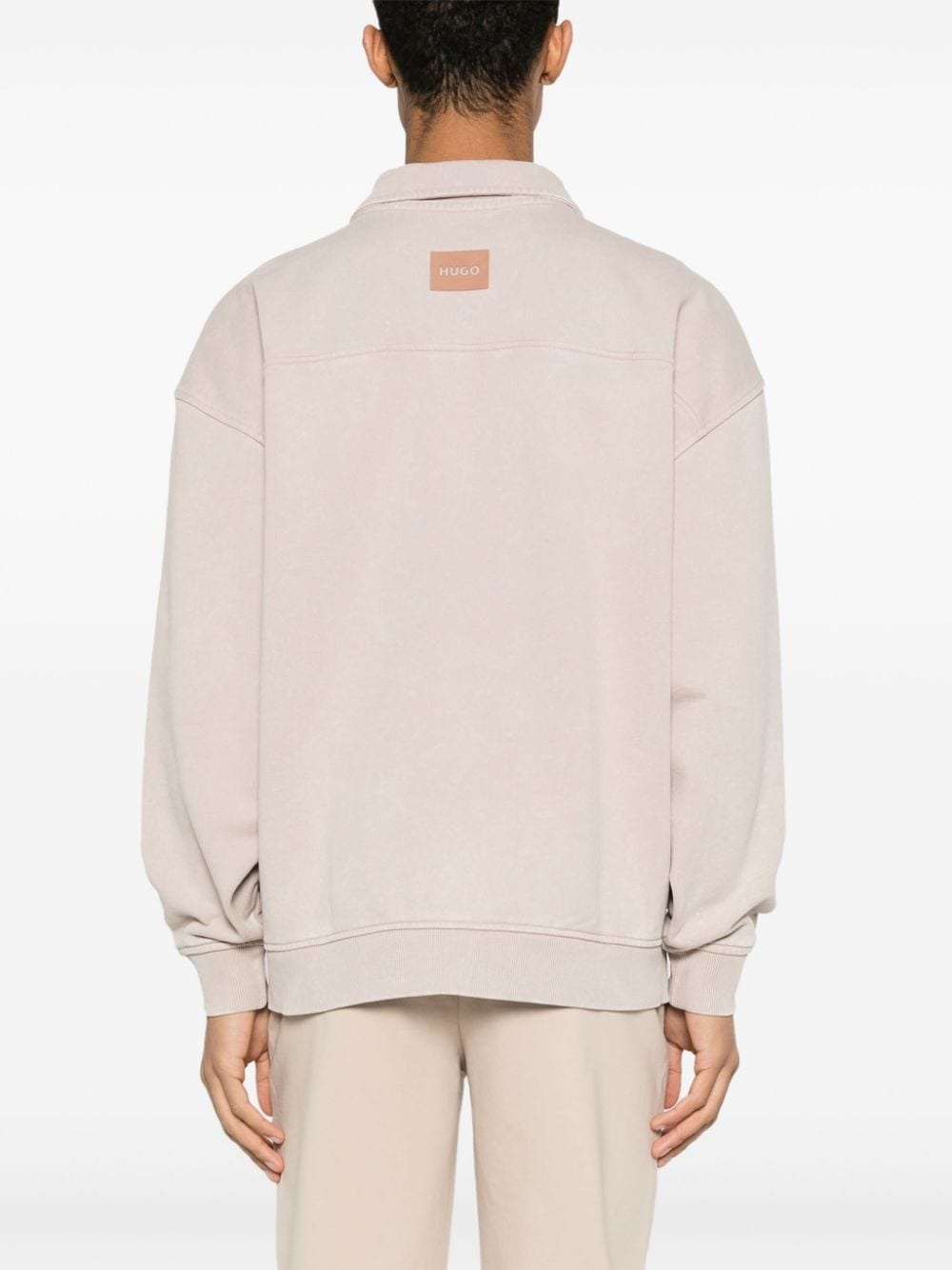logo-rubberised cotton sweatshirt - 4