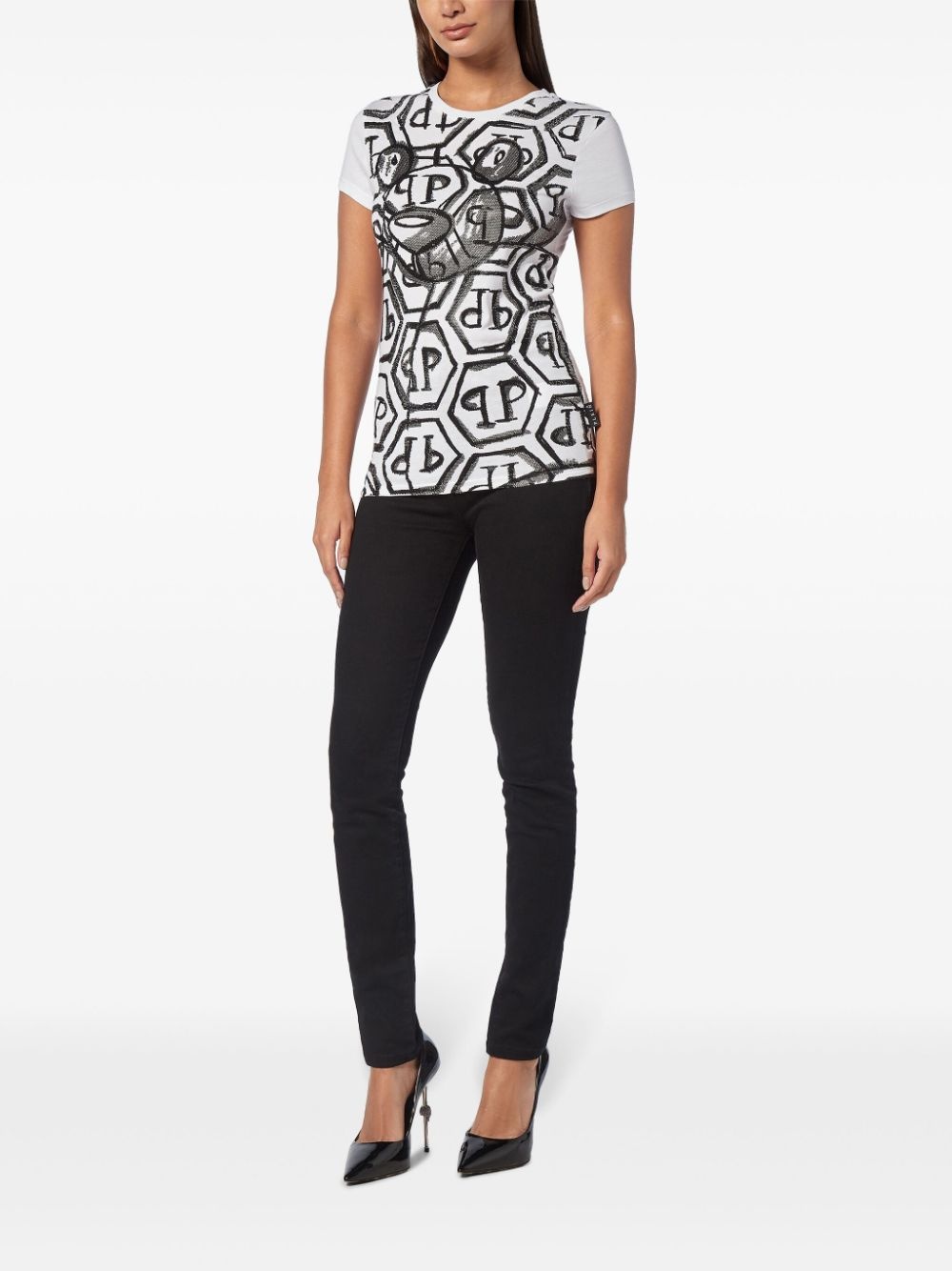 Teddy bear-embellished T-shirt - 2
