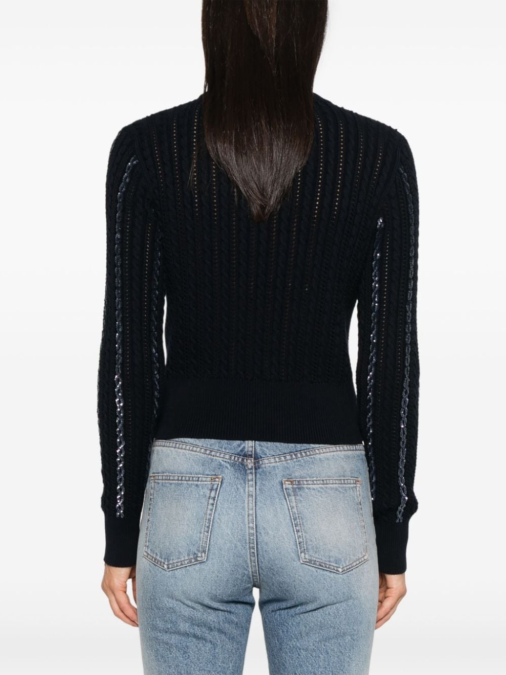sequin-detailing sweater - 4