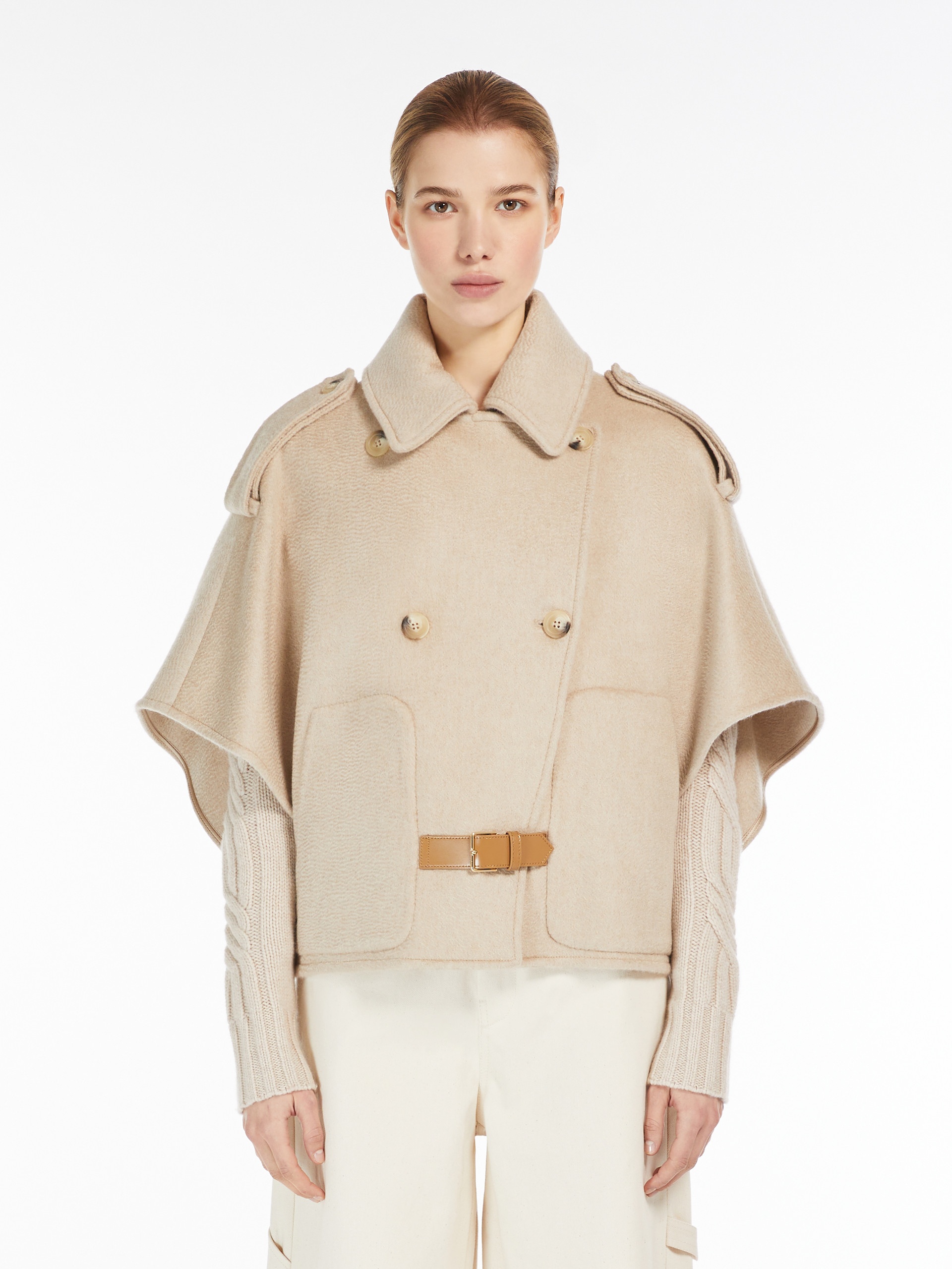 PASTE Cashmere trench coat cape - 3