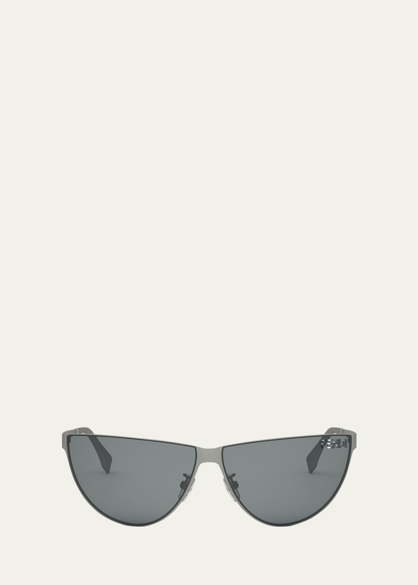 Cut-Out Logo Metal Cat-Eye Sunglasses - 1