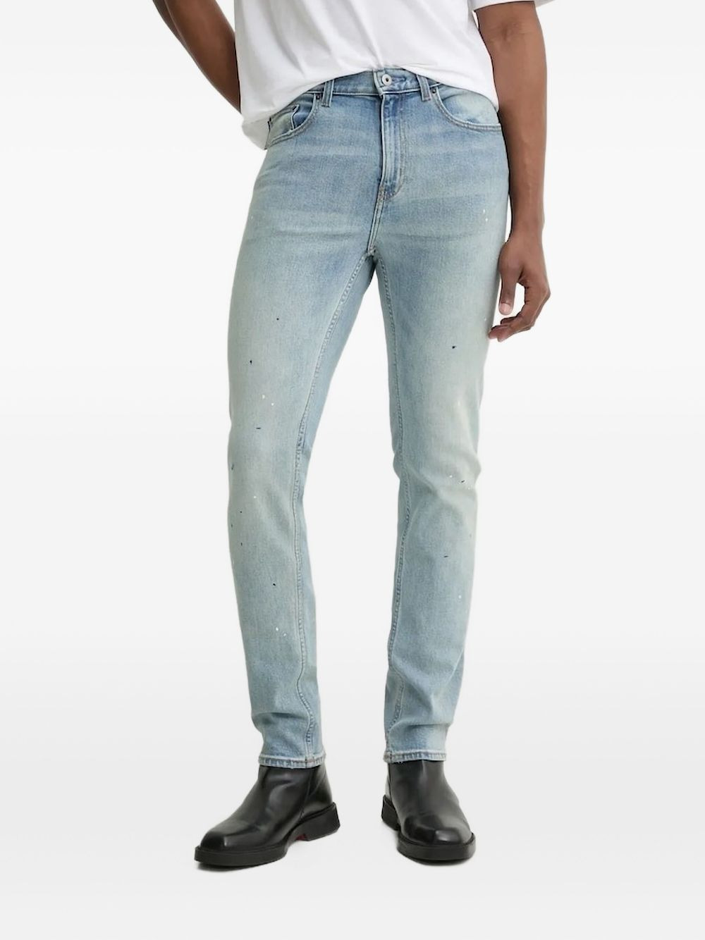 paint-splatter jeans - 1