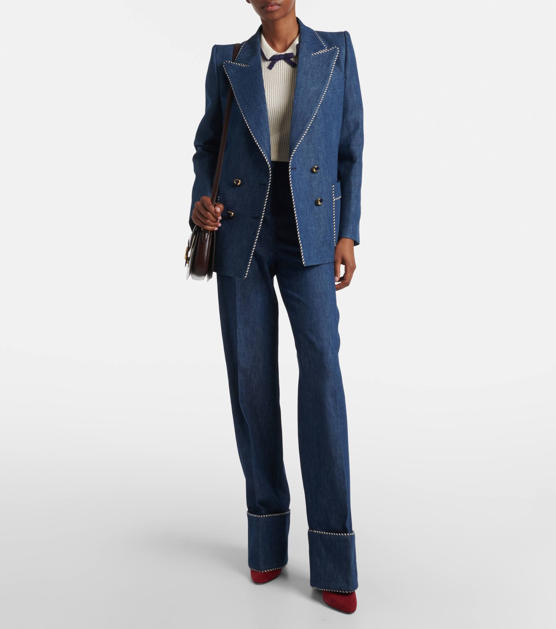 Chambray straight pants - 2