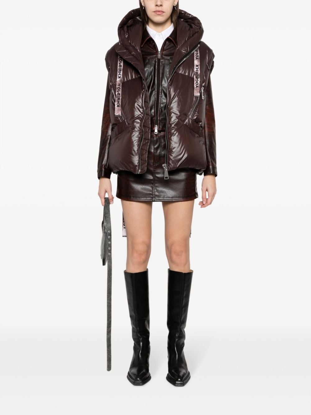 hooded padded gilet - 2
