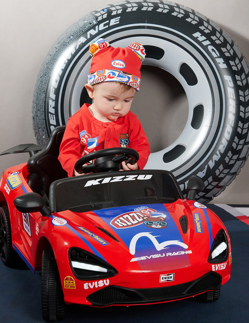 RACING BADGE AND LOGO BABY BEAR HAT 8