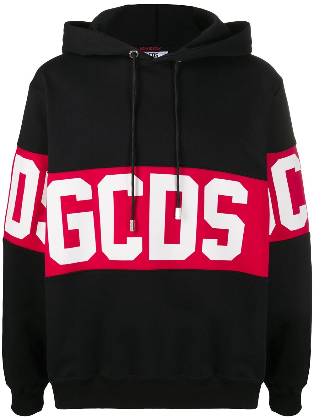 logo print hoodie - 1