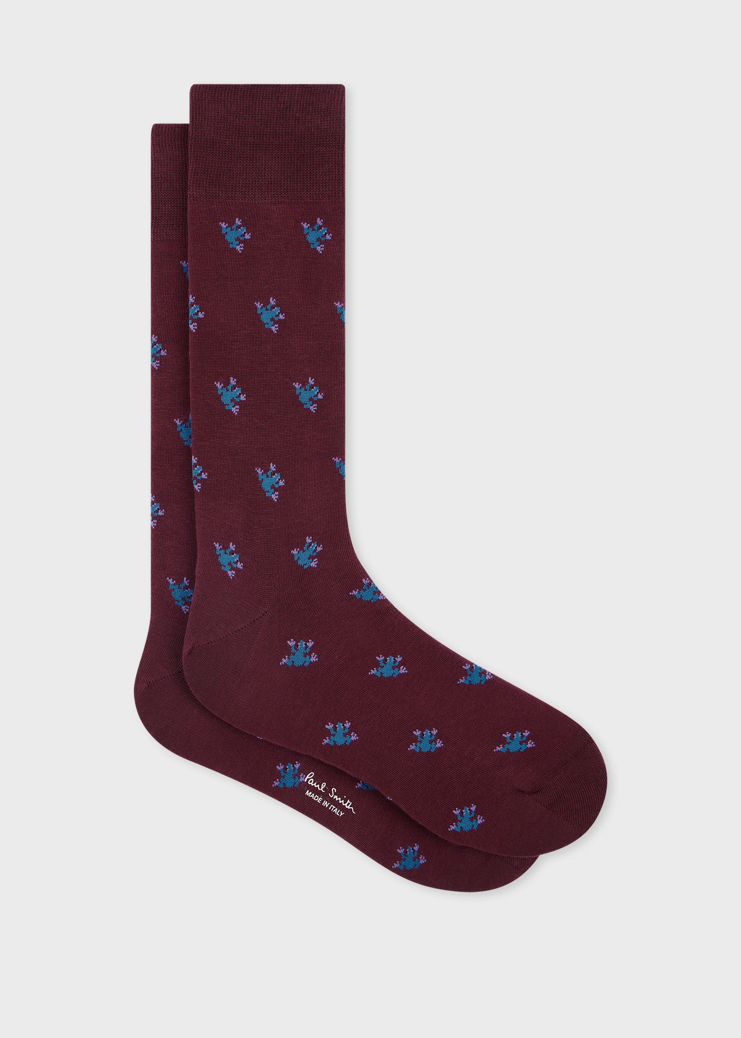 Red Cotton 'Frog' Socks - 1