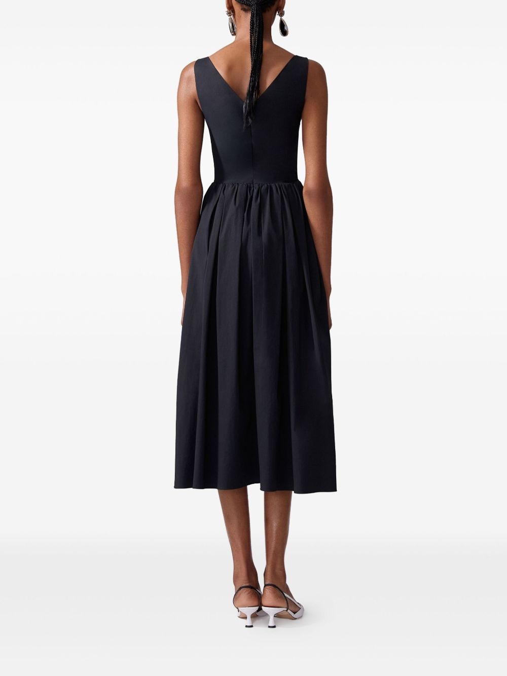 gathered midi dress - 4
