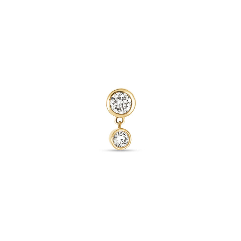 LAB-Created Diamond Drop Push Pin Flat Back 1