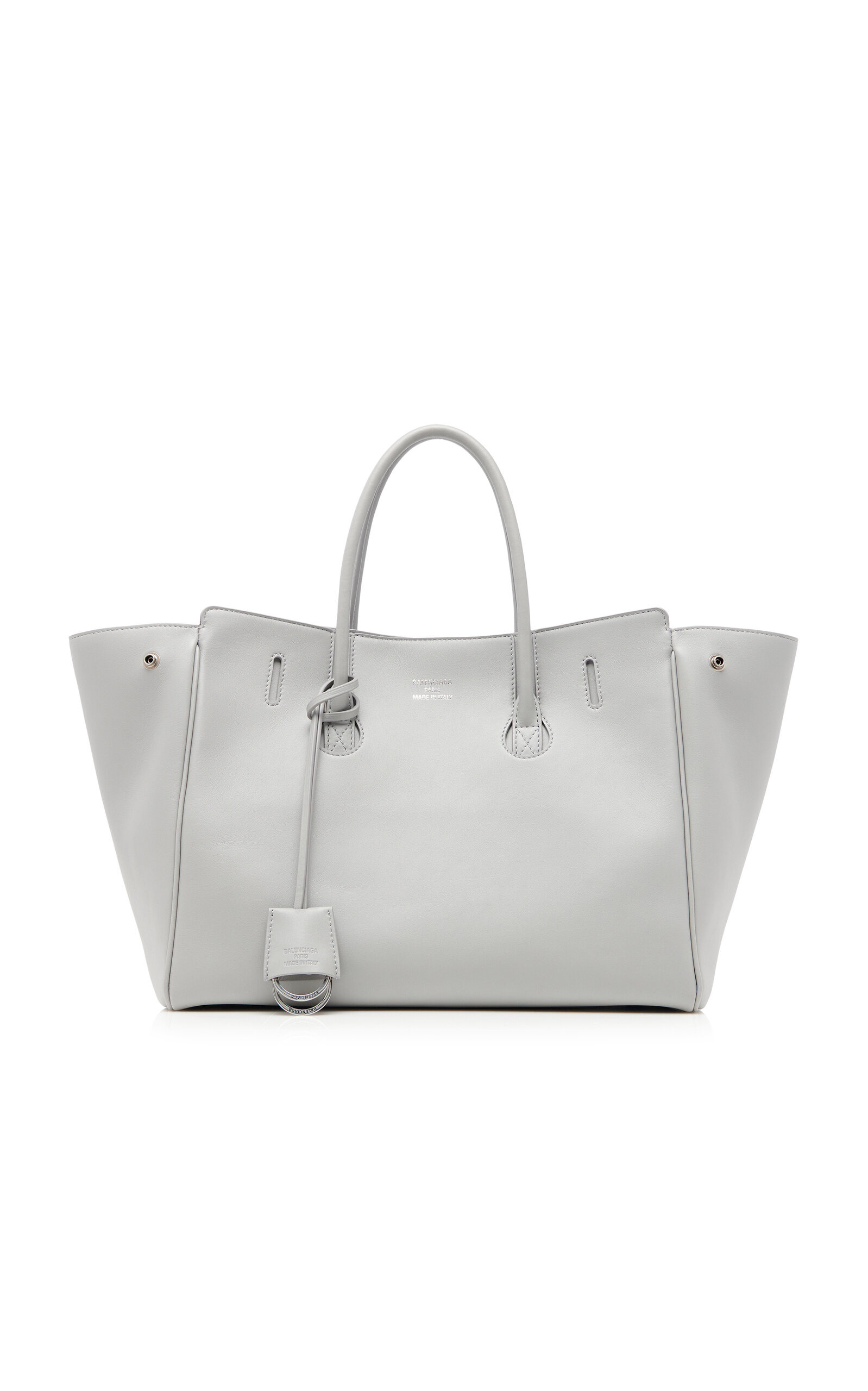 Hampton Small Leather Carry-All Bag grey - 1