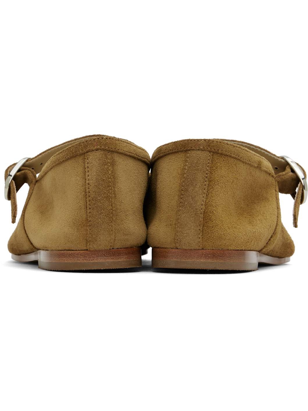 Taupe Mary Jane Ballerina Flats - 2