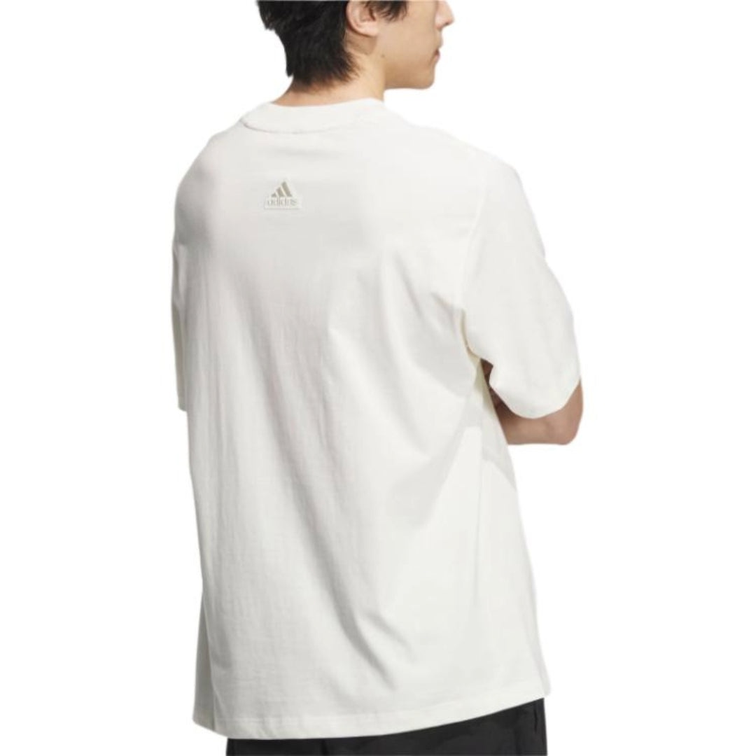 adidas Letter Printed T-Shirt Asia Sizing 'White' JI6257 - 2