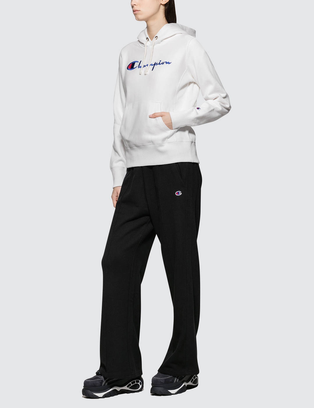 BIG SCRIPT CROPPED HOODIE - 4