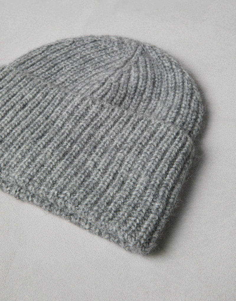 Brunello Cucinelli Virgin wool, alpaca and cashmere rib knit beanie outlook