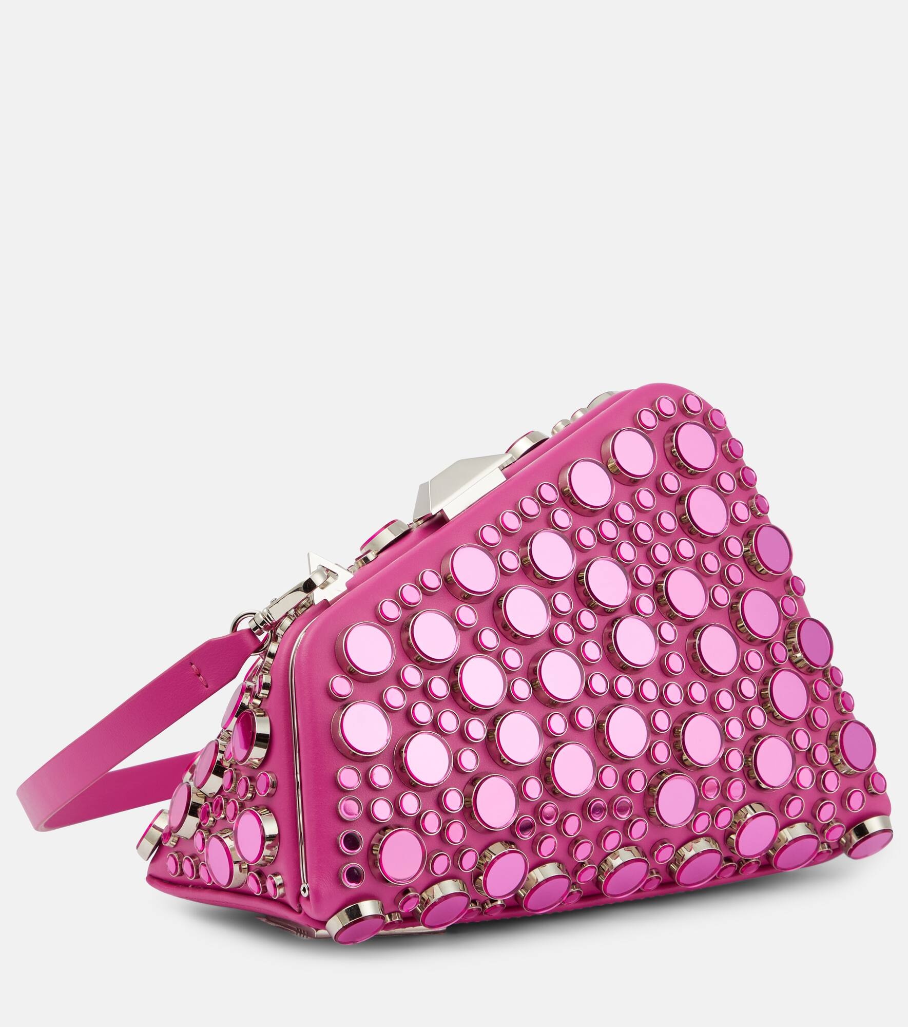 Midnight studded leather clutch - 4