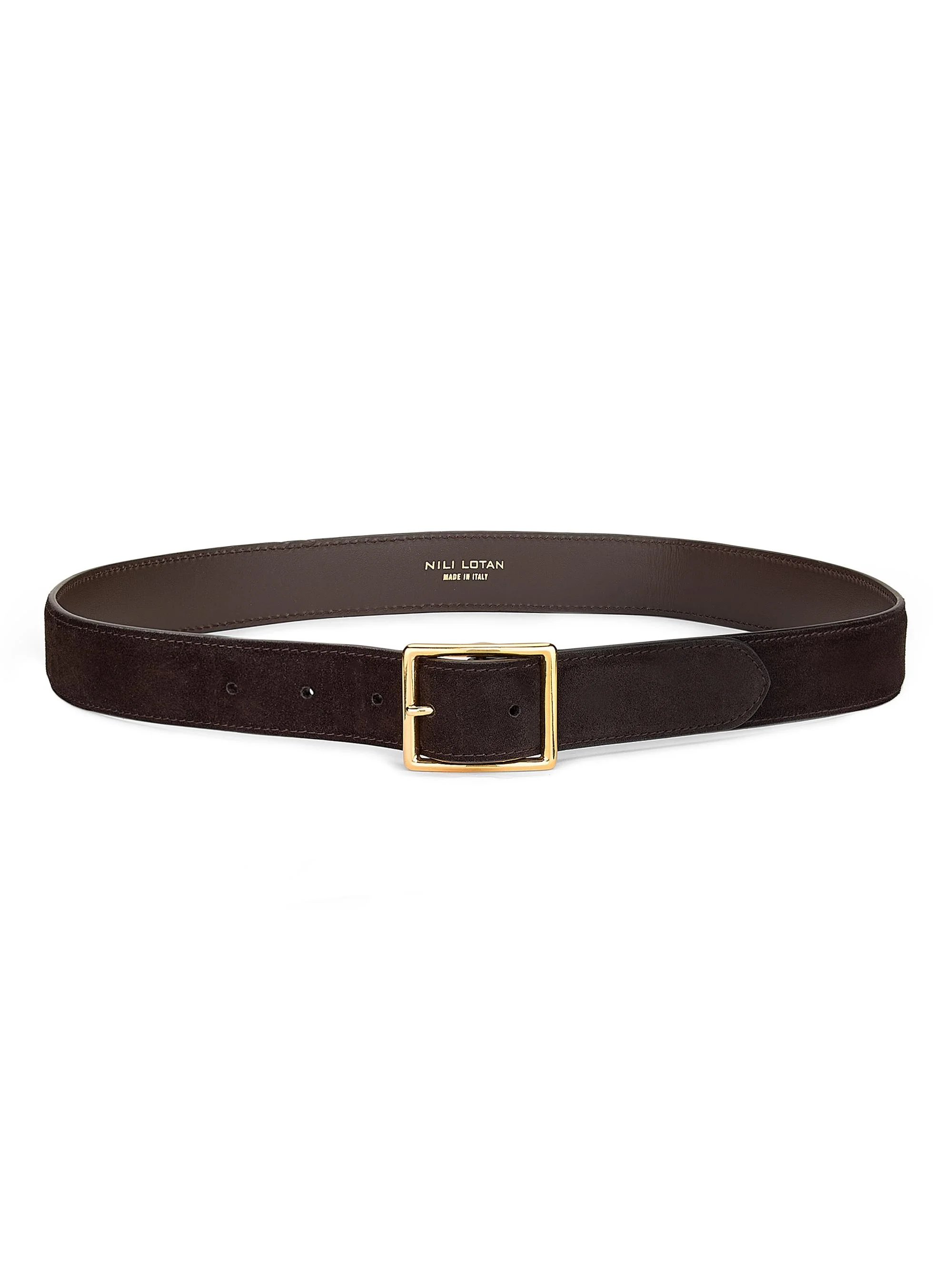 Women's Gabriele Suede Belt - Espresso Gold - 1