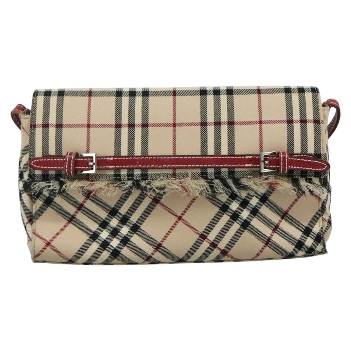 Burberry Nova Check Blue Label Shoulder Bag Canvas Beige - 13