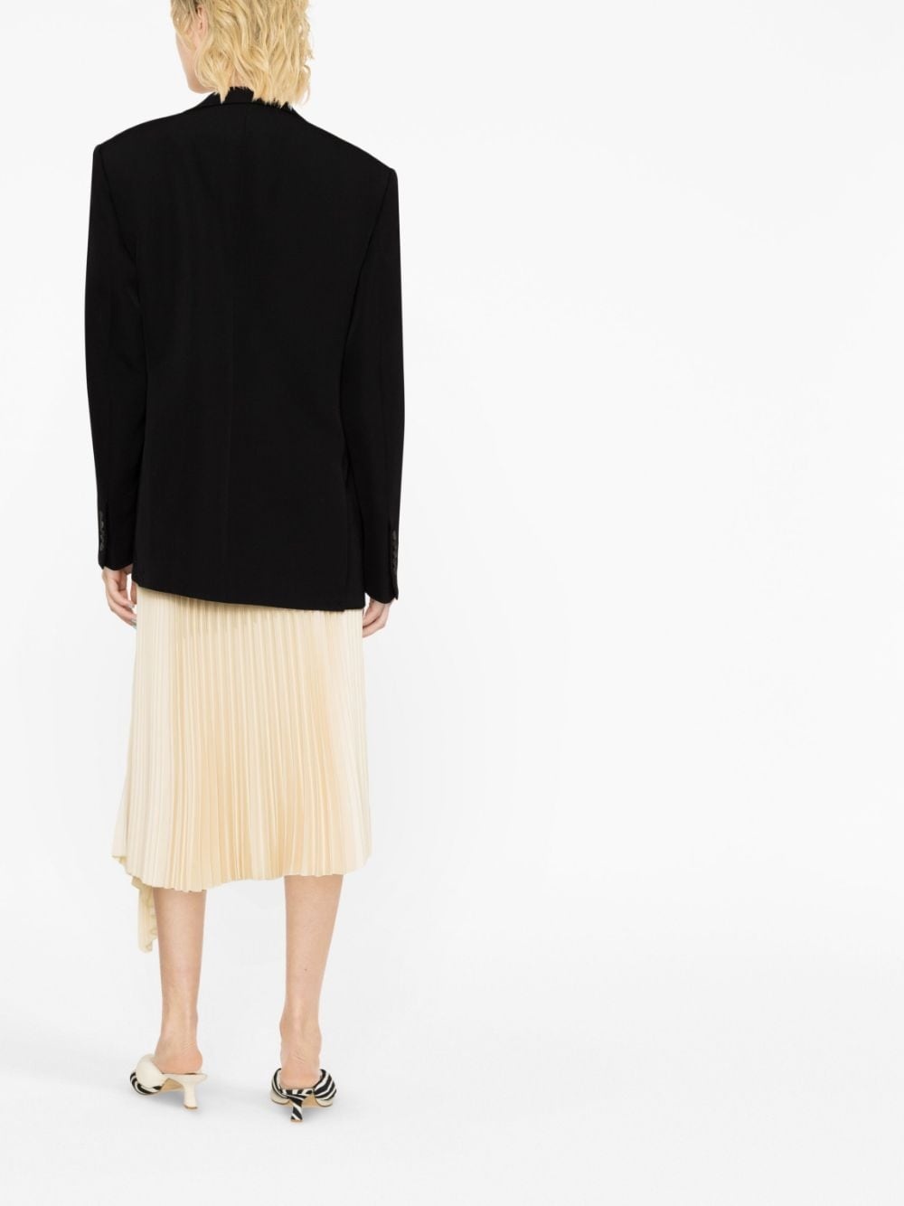relaxed-fit single-breasted blazer - 3