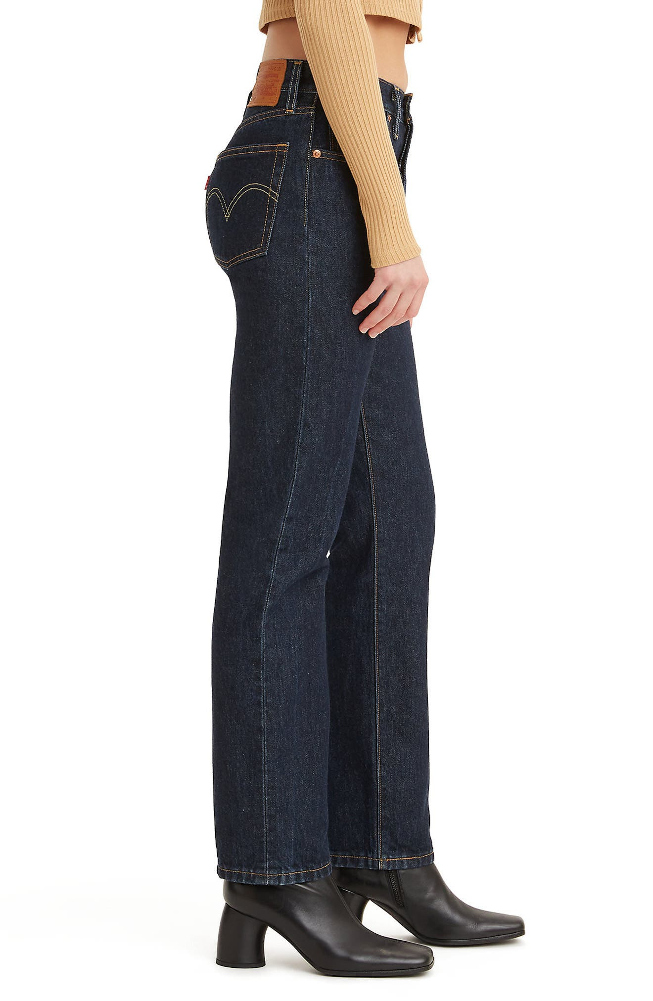 levi's 501® High Waist Straight Leg Jeans in Deep Breath at Nordstrom - 3