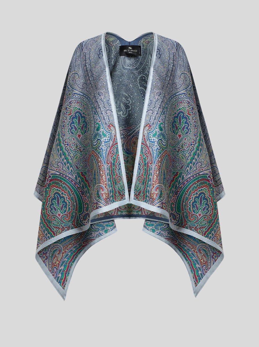 FIL COUPÉ PAISLEY JACQUARD CAPE - 1