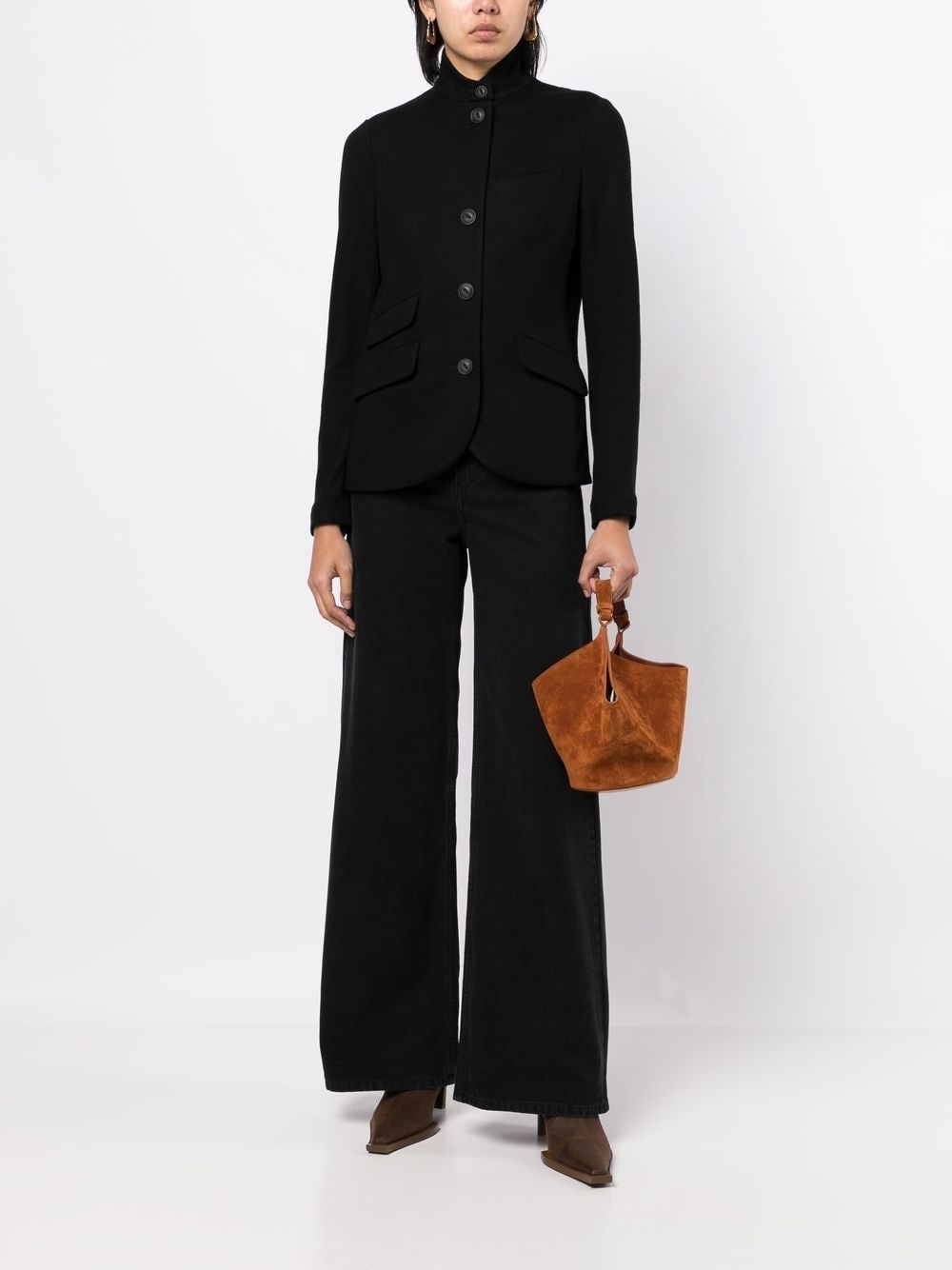wool high-neck jacket - 2