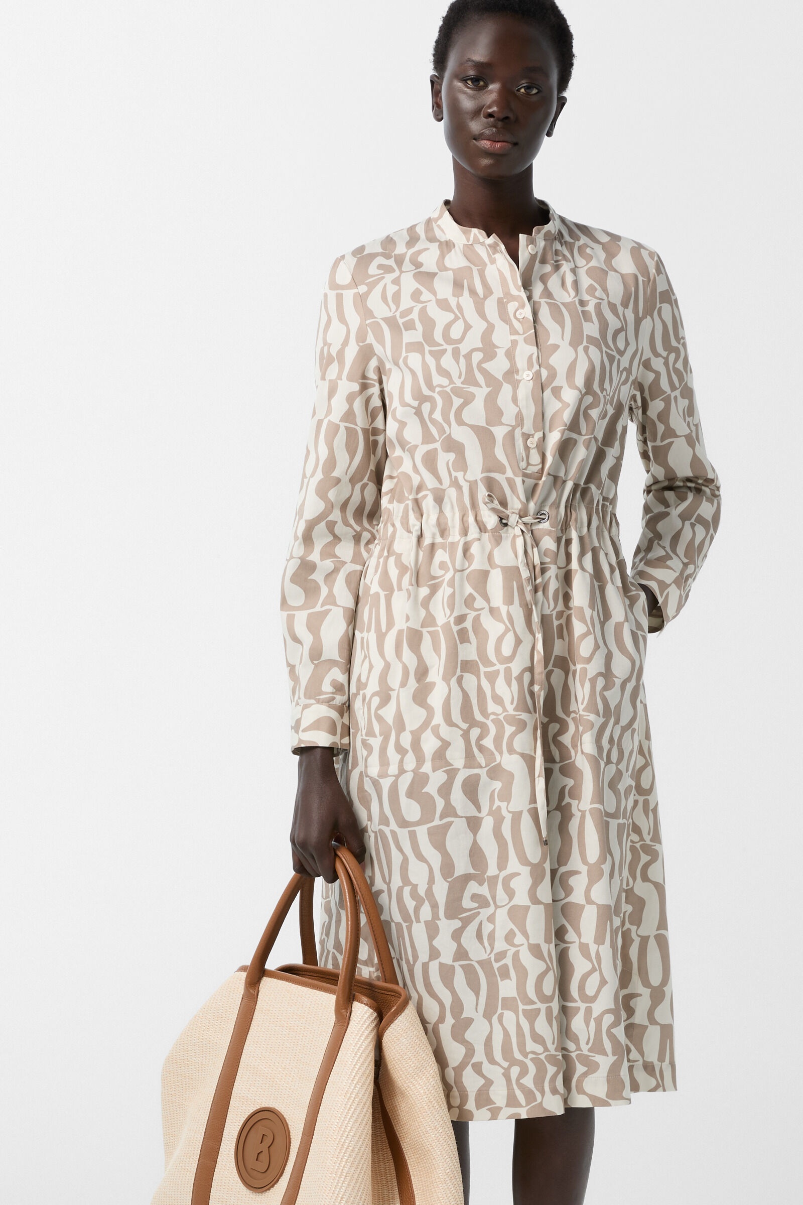 Dress Shanice in Caramel/cream - 6