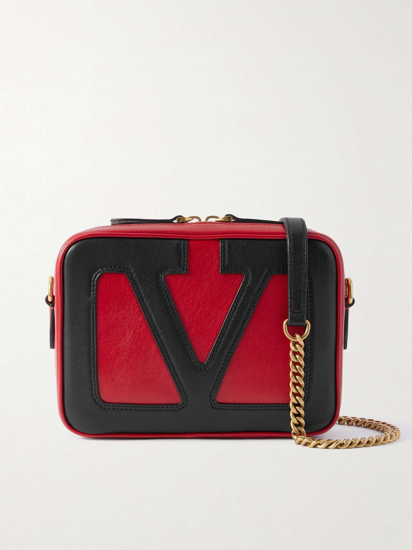 Viva Superstar two-tone leather shoulder bag Red - 1
