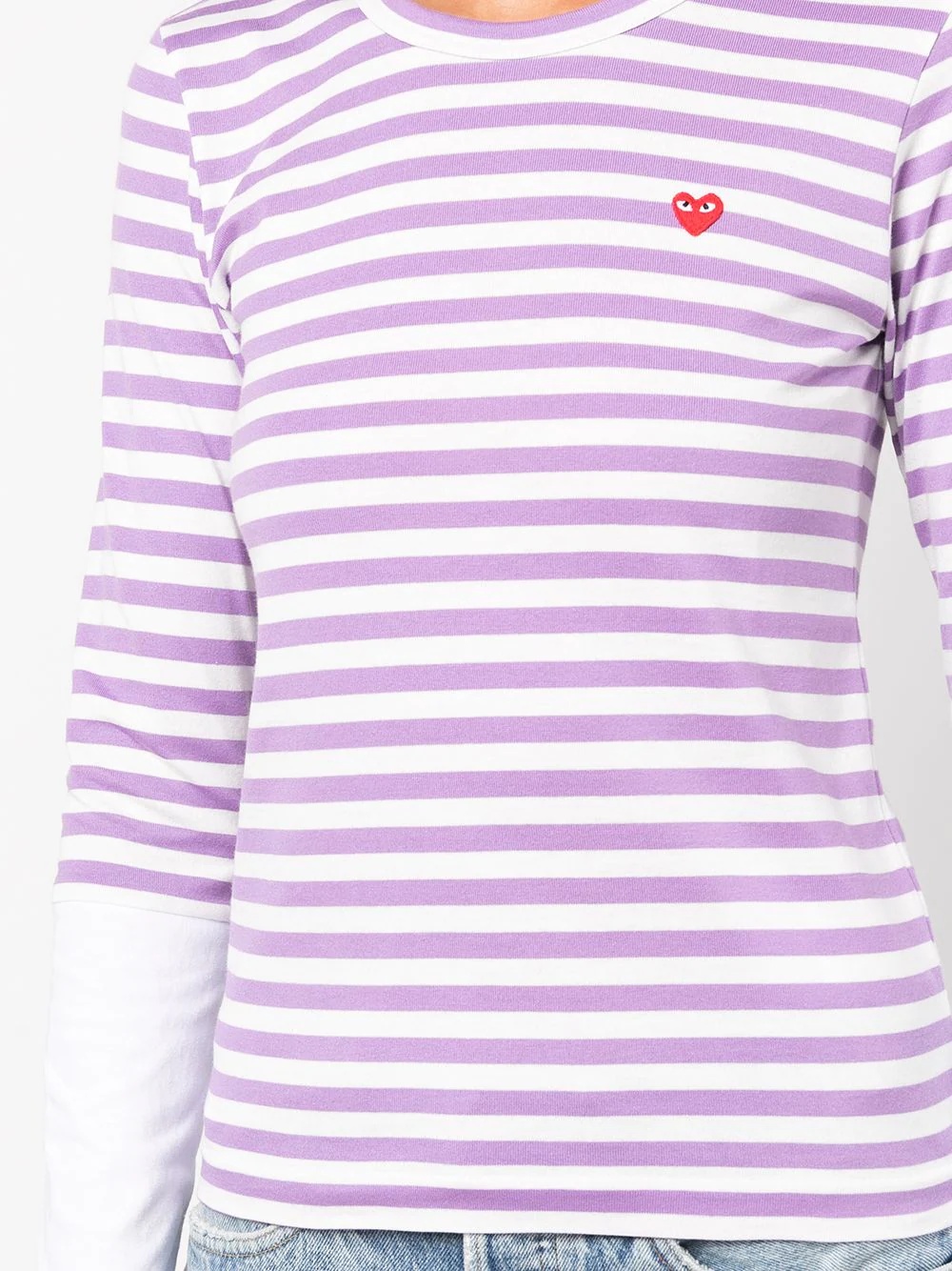 heart-patch cotton T-shirt - 5