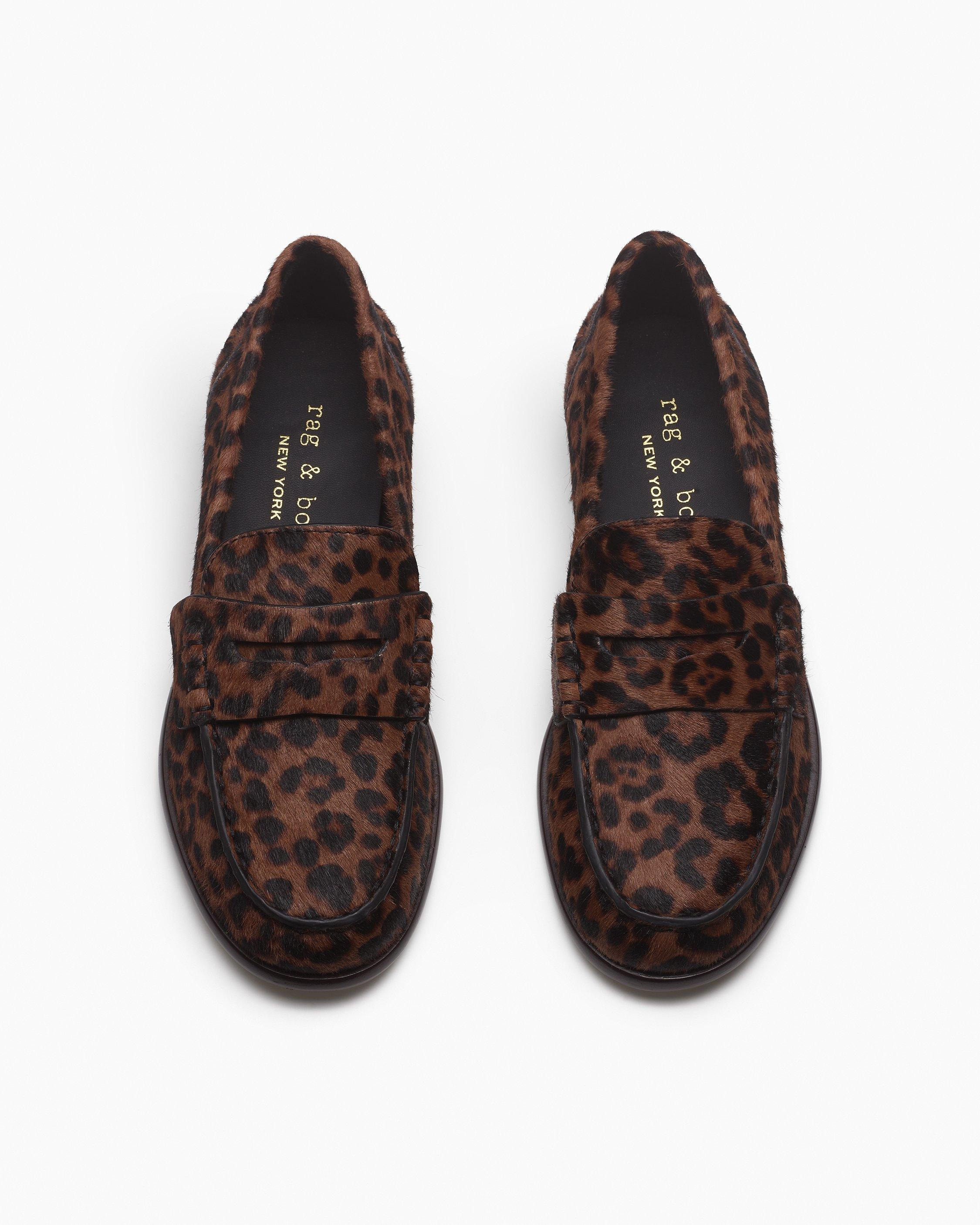 Carter Leopard Calf Hair Loafers - 5