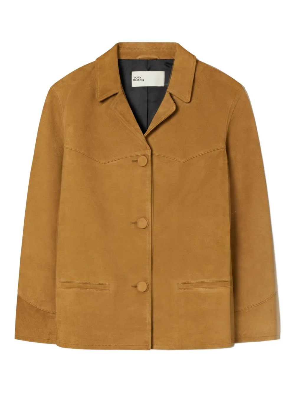 single-breasted suede blazer - 1