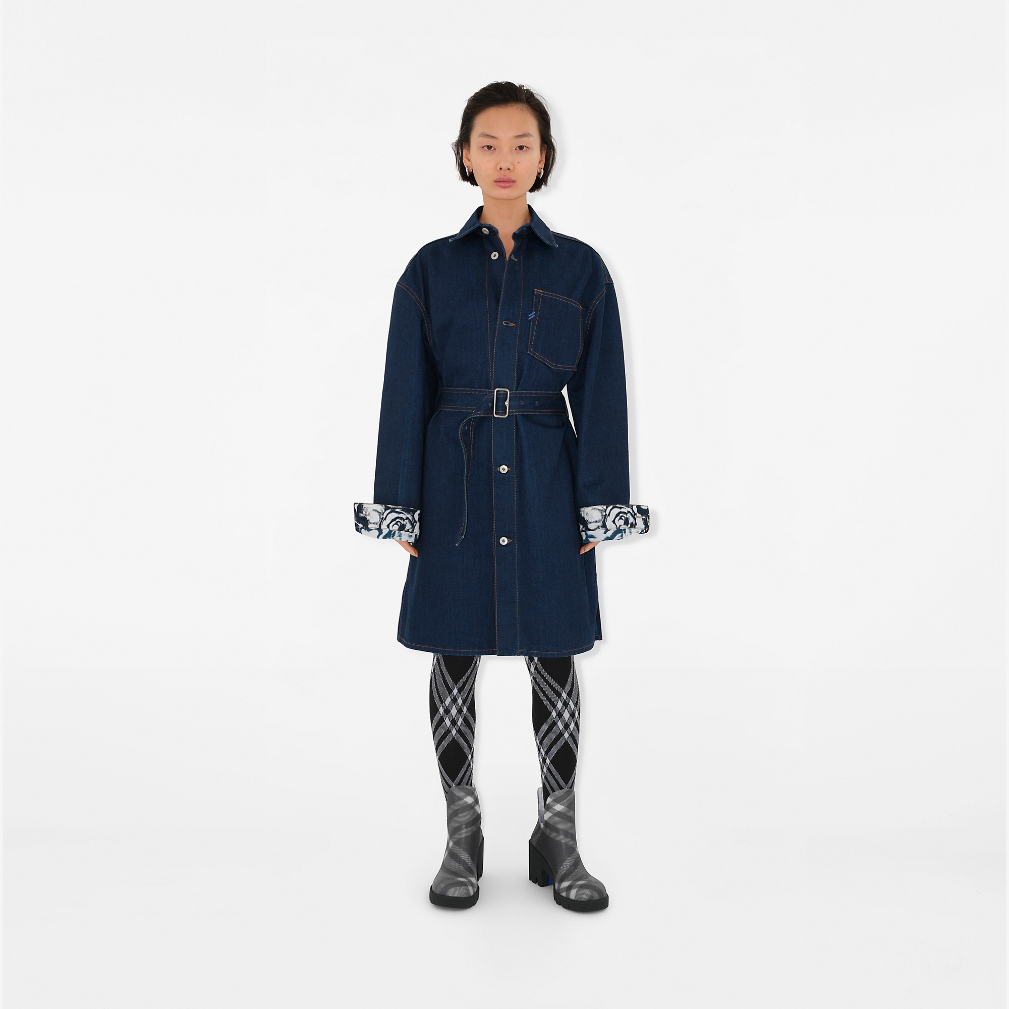 Check Rubber Marsh Heel Boots - 2